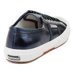 Superga 2750 Cotmetu Blue Metallic Sparkly Shiny Shimmery Low Top Shoes Sneakers Photo 3