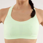 Lululemon ‎ Run: Hook Me Up Bra Wagon Stripe Faded Zap / Faded Zap Size 4 Photo 0