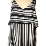 City Chic  tie shoulder striped tank top black white sz 20 Photo 4