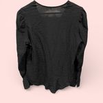 Treasure & Bond Cute boho whimsigoth black breezy v-neck crinkle blouse  flowy Photo 2