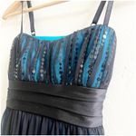 City Triangles Y2K Babydoll Dress Mesh Teal Black Size Small Whimsygoth Fairy Photo 11