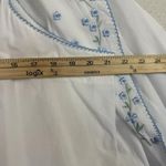 Laura Ashley  Nightgown Robe Set Womens M/L White Cotton Floral Embroidered VTG Photo 7