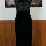Gorgeous Vintage 90s Maurice’s Black Velvet Prom Gown! Size 8 Photo 0