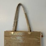 New. Mary Kay 50th Gold Expandable Zipper/Flash tote shopping bag Tan Photo 3