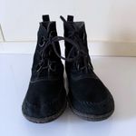 Sorel Women’s  Joplin Suede Black Ankle Boots Moccasins SZ 8.5  Winter Snow Photo 2