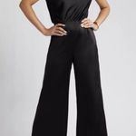 WAYF Black Satin Jumpsuit One Shoulder Photo 0