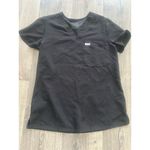 FIGS  Women's  Scrub Top XS Black V-Neck Short Sleeve Workwear‎ Photo 1