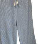 House of Harlow Linen Rayon Pants Blue Striped Boho Wide Leg Summer Beach Sz M Size M Photo 0