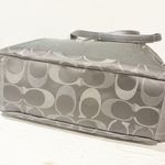 Coach GRAY Signature Stripe Carryall Diaper Bag Canvas Large Tote Photo 4