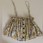 American Eagle  Floral Button-Up Crop Top Small NWT Photo 4