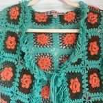 BOUTIQUE Beach Cover up/Cardigan Granny Squares xs Green Photo 1
