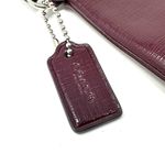 Coach Burgundy Patent Leather Wristlet – Bow Detail, Small Shoulder Bag Photo 2