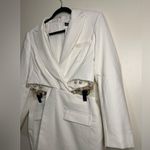 Lavish Lice Lavish Alice White Pearl Cut-Out Blazer Dress Size 10 Bridal Bachelorette NWT Photo 6