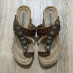 Minnetonka | Sasha Brown Flats Slide Sandals Photo 1