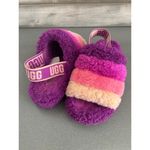 UGG  BERRYLICIOUS MULTI FLUFF YEAH SLIDE SHEEPSKIN SLIPPERS Size 6 Photo 1