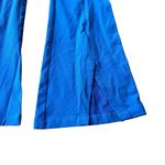 Free People Women’s L Real Deal Slit Flare Pant Blue High Waist Trendy New Photo 2