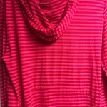 Soft Surroundings  pink striped button up hoodie L/XL Photo 3