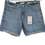 Kensie Jeans Women's Vintage Luxe High Rise Raw Hem Denim Shorts Size 4/27 Blue Photo 1