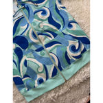 Hill House Home Allie Zip Up Hoodie Ocean Kaleidoscope XS Blue Photo 2