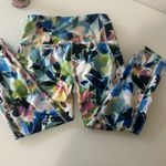 RBX Blue and Green Watercolor Swim Capri Photo 2