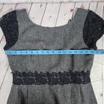 J.Crew ‎ Tweed Lace Trim Sheath Dress Gray Black Short Sleeve Women 2 Wool Blend Photo 8