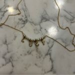 Lucy Name Necklace Gold Toned Faux Pearl Photo 1