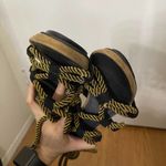 Diane Von Furstenberg DVF  Gold rope tie gladiator Heels size US 6 Photo 11