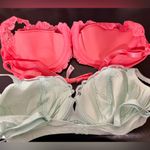 Victoria's Secret Victoria’s Secret Lace Underwire Bras Bundle | 36C | Pink & Mint Green Photo 3