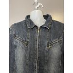 Giacca by Gallery Denim Jacket Womens 2X Blue Quilted Lined Zip Pockets Photo 1