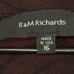 R & M Richards R&M WO SIZE 16 BLACK WHITE WAVE DESIGN DRESS WITH ATTACHED WATERFALL JACKET EUC Photo 2