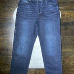 Banana Republic  Premium Denim High-Rise Straight Leg Frayed Hem Cutoff Jeans Photo 0