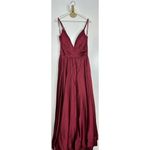 La Femme  Satin Ballgown in Wine Size US 12 Photo 3