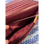 Cartier Long Wallet Mastrin Bordeaux Leather Authentic Cherry Red Photo 5