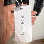 Black Lace Sheer Long Sleeve Boatneck Top Sz L NWT Size L Photo 9