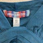 Urban Outfitters  V-neck Blue Spaghetti Strap Ribbed Crop Top XS 740 Photo 2
