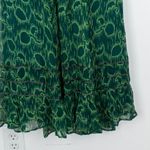 Free People  Womens Silk Tiered Maxi Dress Size 8 Green Sleeveless Boho Fairy Photo 4