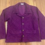 Eucalyptus Guatemalan Handmade Quilted Jacket Pea Coat 100% Cotton Purple XS Photo 0