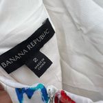Banana Republic  Floral Dress Ivory Linen Blend Size 2 Photo 2
