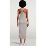 Sweaty Betty  Weekend Twist-Back Dress Gray Long Midi Adjustable Medium Ribbed Photo 1