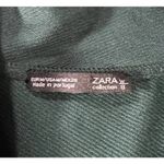 ZARA  Collection B Green Floral Embroidered‎ Long Sleeve Tie Neck Shift Dress Med Photo 3