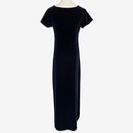 Walter Collection Petites Velvet Maxi Dress Navy Blue Short Sleeve Size M Size M Photo 6