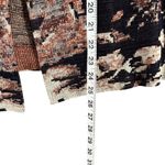Misook Blazer XS Black Tan Floral Jacquard Tapestry Knit Jacket Buckle Old Money Photo 9