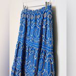 Cartolina Selena Blue Royal Azure Gold Eyelet Midi Skirt Size L NWT Size L Photo 7