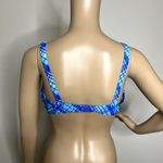 Vintage Christina Krista Blue Plaid Bikini Top Size 14 Photo 2