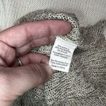 Blu Pepper  Womens‎ Small Colorblock Mixed Knit Crop Sweater Ivory Taupe Tie Back Photo 3