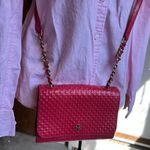 Tory Burch  Marion Embossed Shrunken Pink crossbody Bag Photo 5
