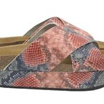 Free People Sidelines Flatform Sandals Candy Snake Blue Pink Women’s Size 9 US Photo 7