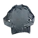 St. John Sport Ribbed Knit Mock Neck Long Sleeve Sweater Top Made in USA Black Size L Photo 0