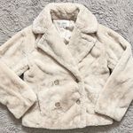 Vince Faux Fur Coat Double Breasted Plush Jacket Peacoat XS Photo 1
