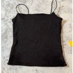 Madewell NWT  Jet Black Squareneck Tank Top Size Medium Y2K Stretch Causal Cotton Photo 4